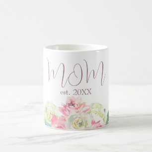 Pink and White Flowers for Mum Coffee Mug