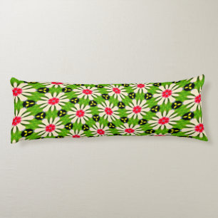 Pink and White Flowers Pattern Body Cushion