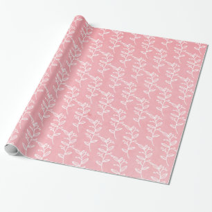 Pink And White Flowers Wrapping Paper
