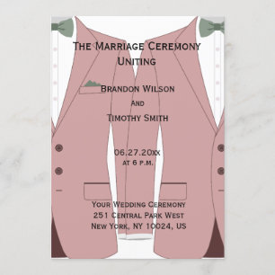 Pink And White Gay Wedding Programs