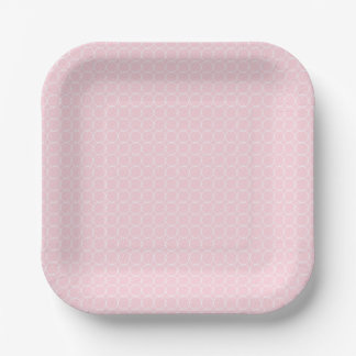 PINK And White Geographic  Paper Plate