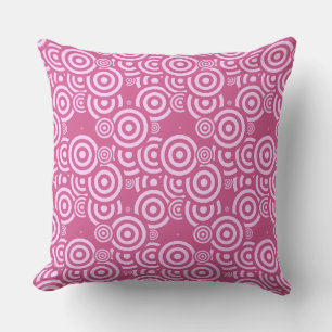 pink and white geometric cushion
