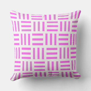 pink and white Geometric Cushion
