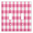 Pink And White Gingham Check Pattern