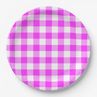 Pink and White Gingham Pattern