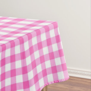 Pink and White Gingham  Tablecloth
