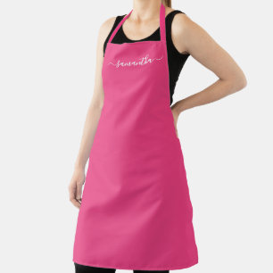 Pink and White Girly Signature Apron
