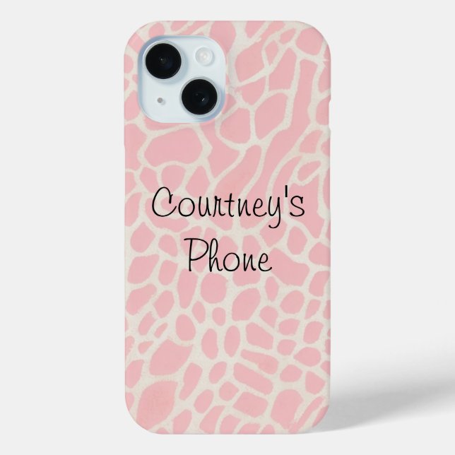 Pink and White leopard  Case-Mate iPhone Case (Back)