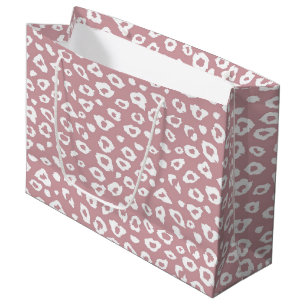 Pink and White Leopard Print Large Gift Bag
