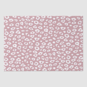 Pink and White Leopard Print Tissue Paper