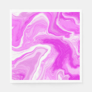 Pink and White Marble Swirls  Napkin
