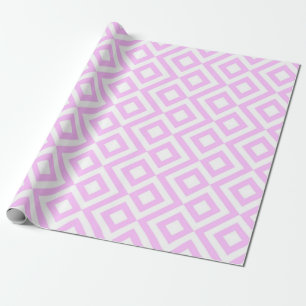 Pink and White Meander gift wrap