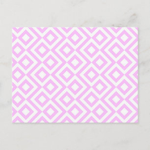 Pink and White Meander Postcard