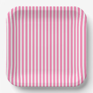 Pink And White Paper Plate