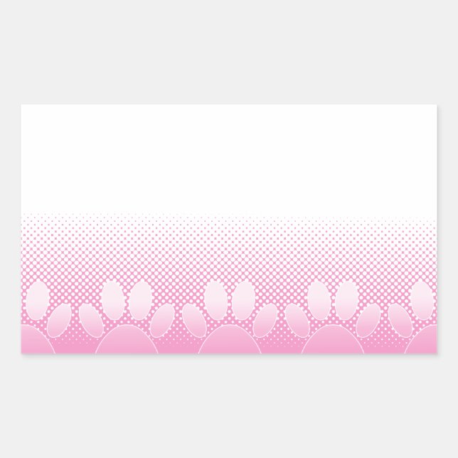 Pink And White Paws With Newsprint Background Rectangular Sticker (Front)