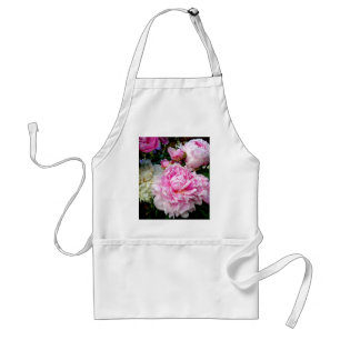 Pink and White Peonies Standard Apron