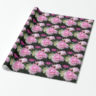 Pink and White Peonies Wrapping Paper