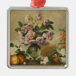 Pink and White Peony Flowers (Peonies Still Life) Metal Ornament