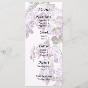 Pink and White Phalaenopsis Orchids Menu