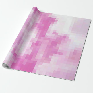 Pink And White Pixel Wrapping Paper