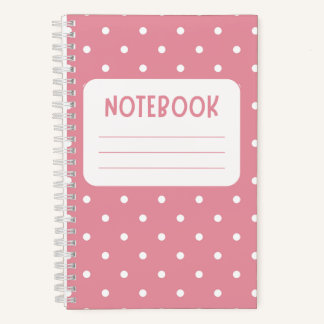 Pink and White Playful Notebook