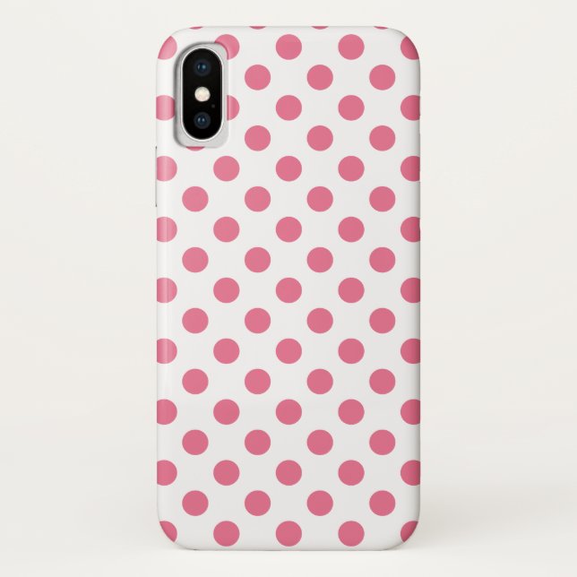 Pink and white polka dots Case-Mate iPhone case (Back)