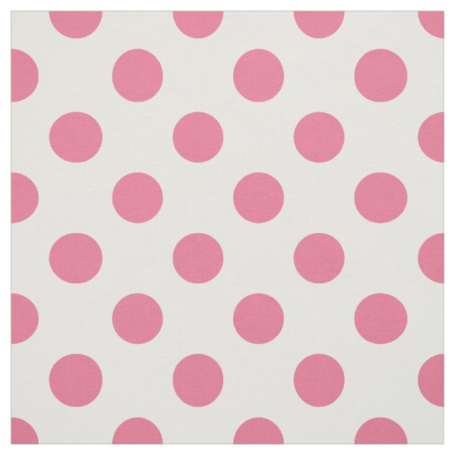 Pink and white polka dots fabric (Swatch)