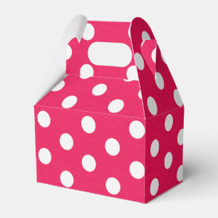 Pink And White Polka Dots Favour Box
