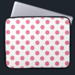 Pink and white polka dots laptop sleeve<br><div class="desc">Pink and white polka dots</div>