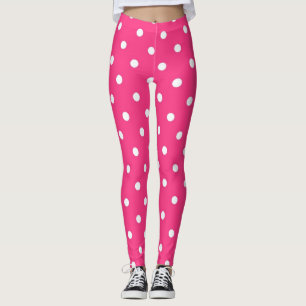 Pink and white Polka Dots Leggings