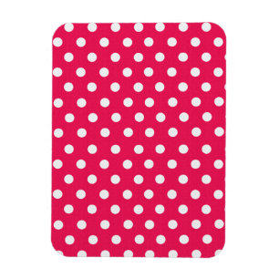 Pink And White Polka Dots Magnet