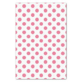 Pink and white polka dots tissue paper (Vertical)