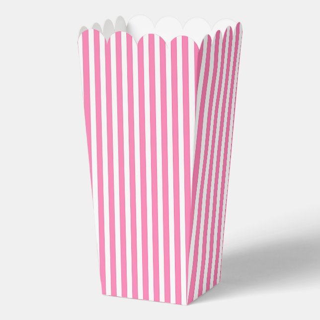 Pink And White Popcorn Birthday Celebration  Favour Box (Back)