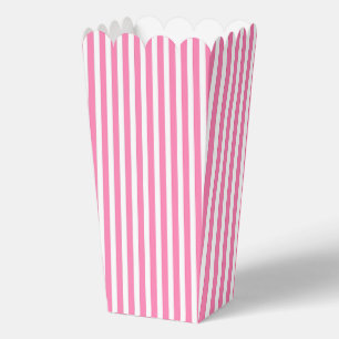 Pink And White Popcorn  Favour Box