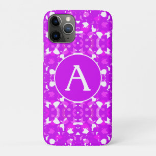 Pink and White Pretty Symmetrical Markings Letter iPhone 11 Pro Case