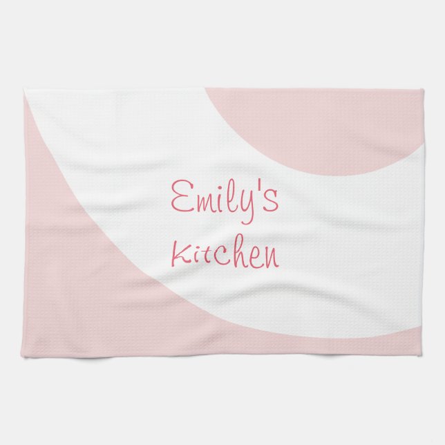 Pink and White Pretty Tea Towel (Horizontal)