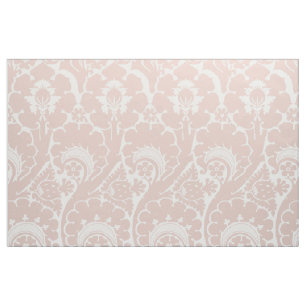Pink and White Renaissance Floral Fabric