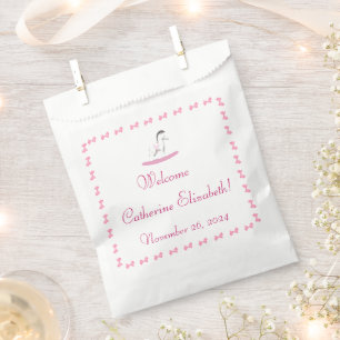 Pink and White Rocking Horse Favour Bag