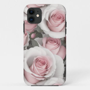 Pink and White Roses iPhone 11 Case