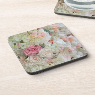 Pink and White Roses Coaster