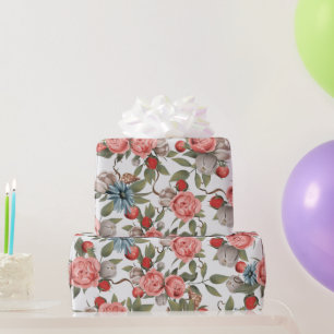 Pink And White Roses  Wrapping Paper