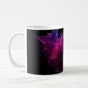 PINK AND WHITE SMOKE ILLUSTRATION COFFEE MUG