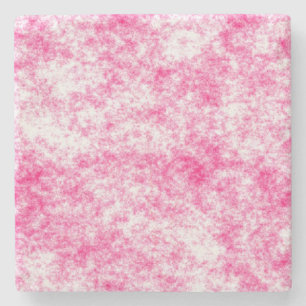 Pink and white speckles texture background stone coaster