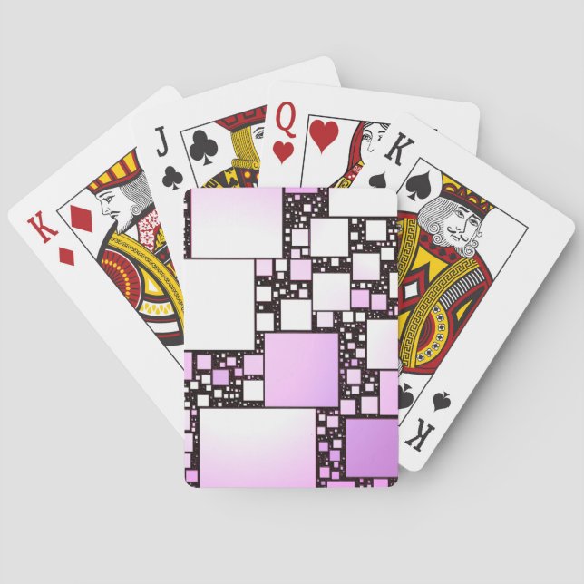 Pink and White Square Dancing Playing Cards (Back)
