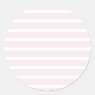 Pink and White Stripe, Valentine's Day, Baby Girl Classic Round Sticker