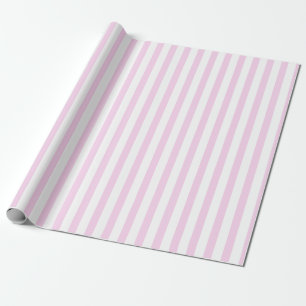 Pink and White Stripe  Wrapping Paper