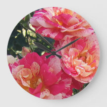 Pink and White Striped Roses Floral Art