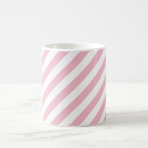 Pink and White Stripes Coffee Mug