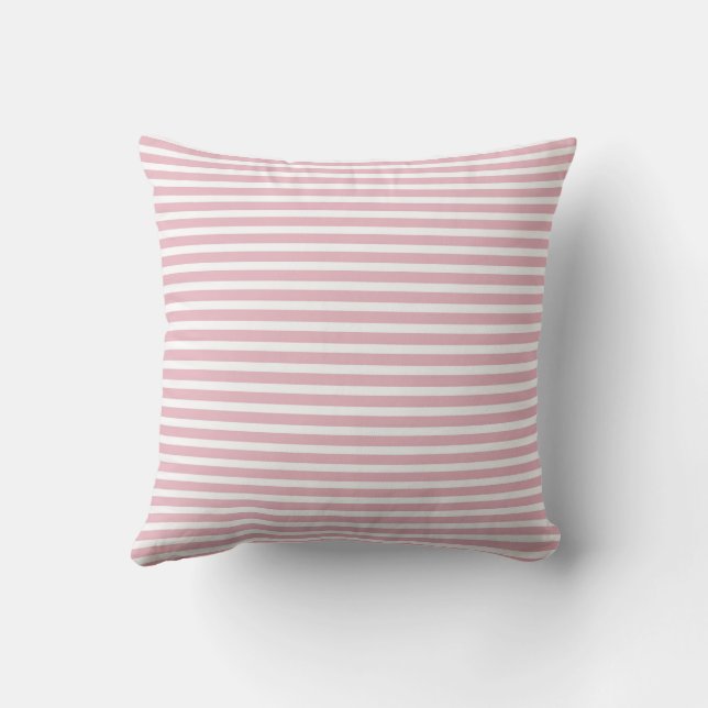  Pink and White Stripes Cushion (Back)