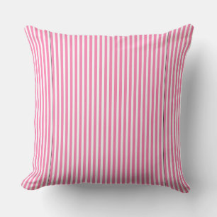 Pink And White Stripes  Cushion